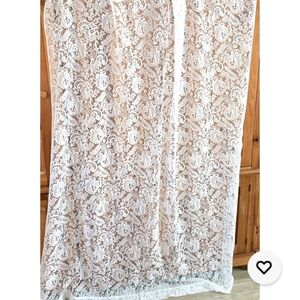 White Lace Curtain Panel